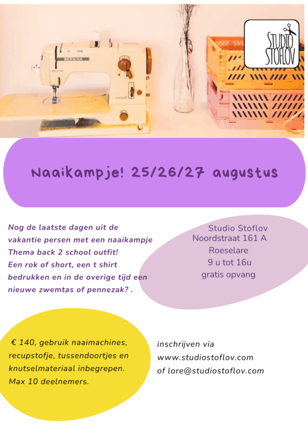 Naaikampje 25/26/27 augustus