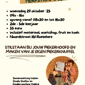 Hoofd vol gepieker. Herfstkampje
woensdag 29/10
